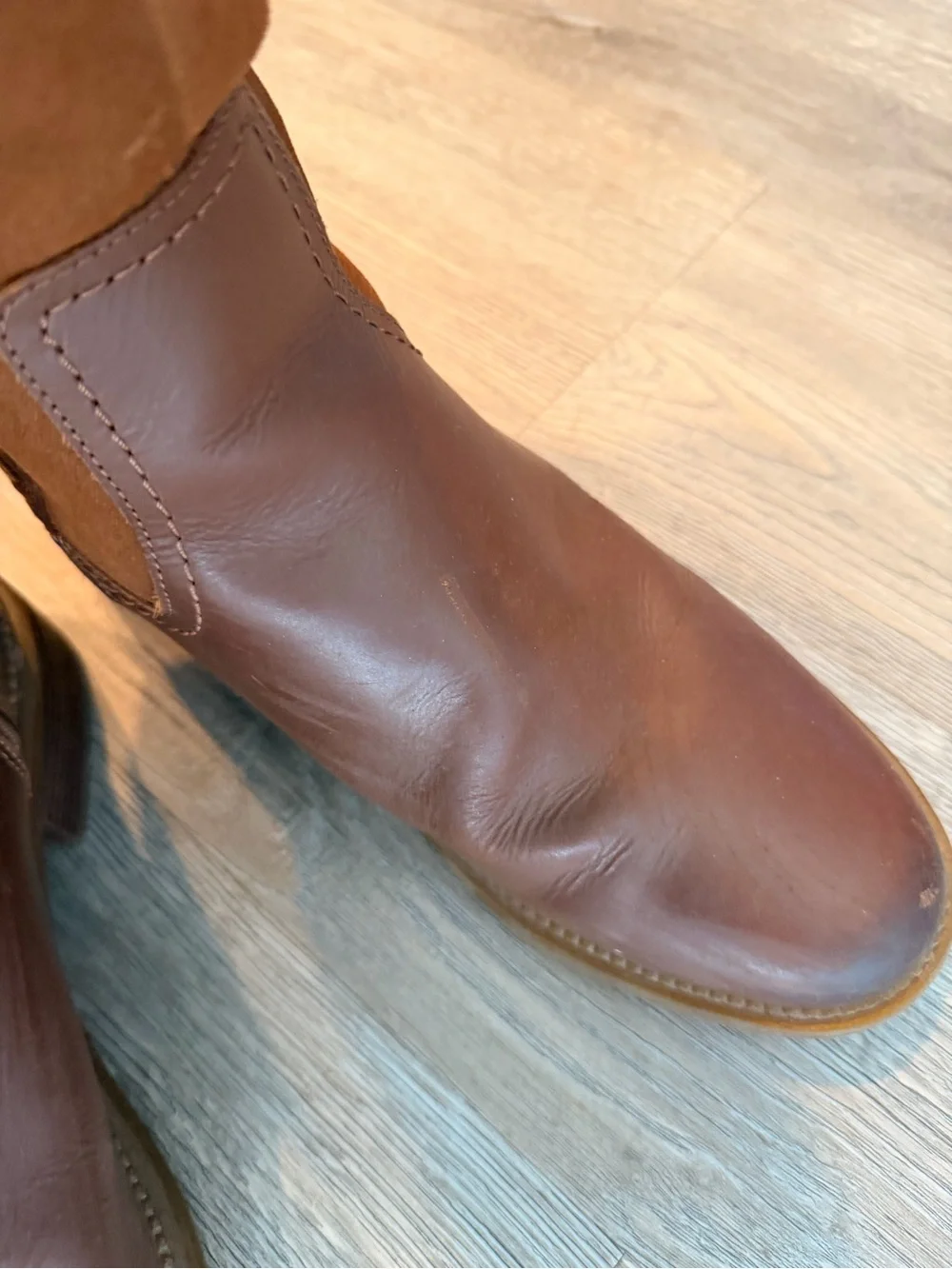 Clarks Brown Leather & Suede Tall Winter Boots